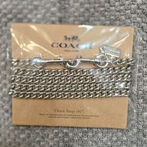 Coach Silver Tone Chain Strap